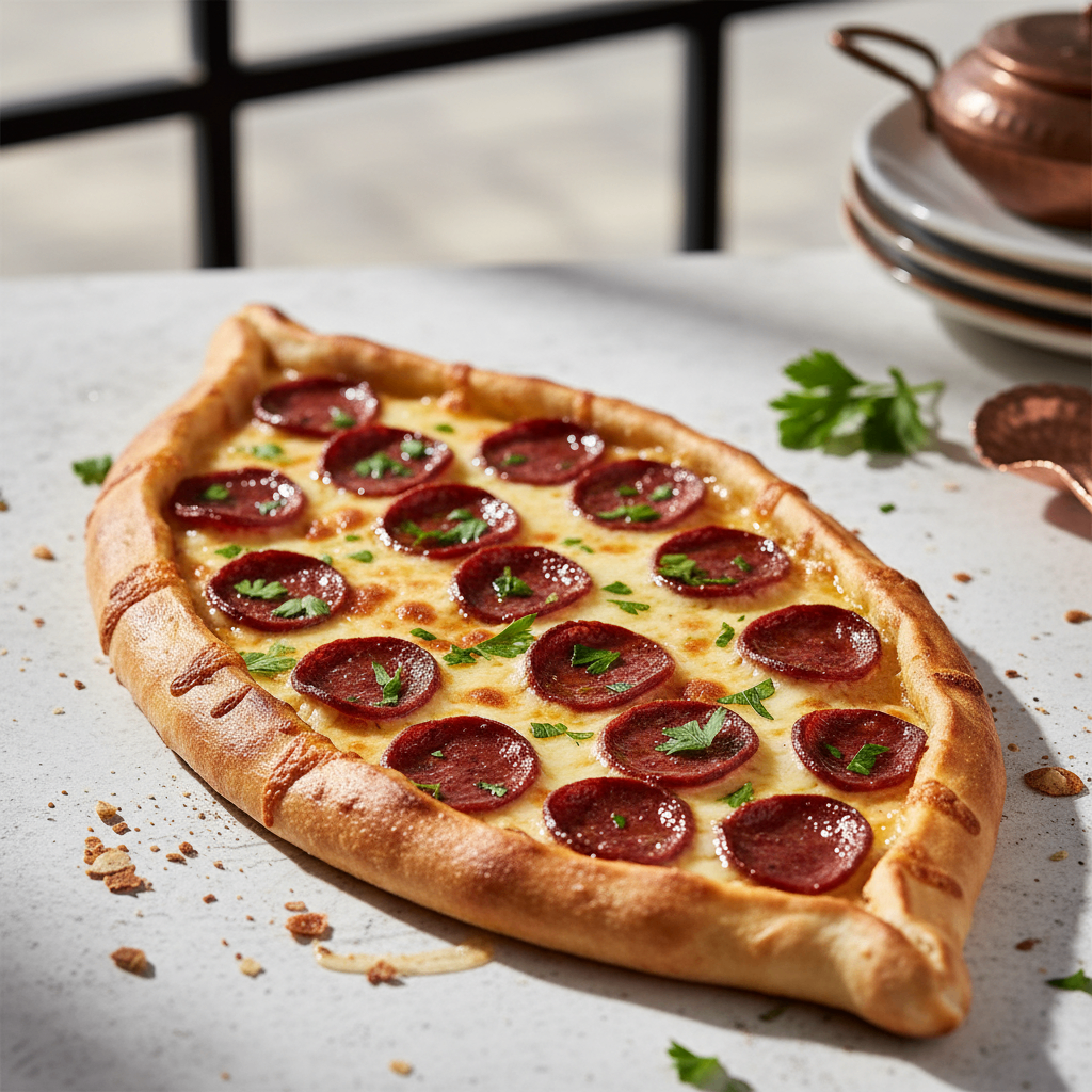 Pide mit Sucuk & Käse